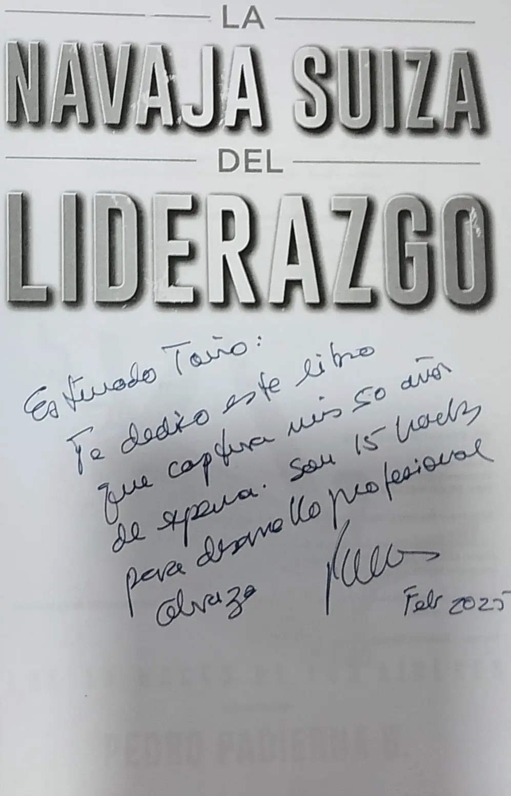 La Navaja Suiza del Liderazgo - dedicatoria